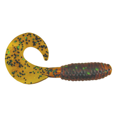 Kalin's Lunker Grub Soft Bait Pumpkin Salt Pepper Green Flake
