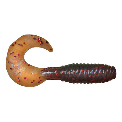 Kalin's Lunker Grub Soft Bait Motor Oil Red Flake