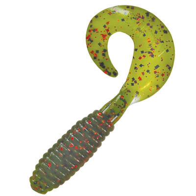 Kalin's Lunker Grub Soft Bait Watermelon Seed Red Flake