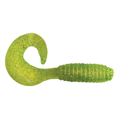 Kalin's Lunker Grub Soft Bait Chartreuse Silver Flake