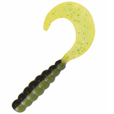 Kalin's Triple Threat Grub Soft Bait Chartreuse Shad