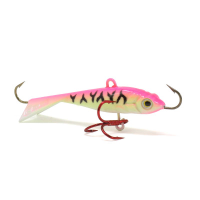 Clam Tikka Mino Jigging Lure Glow Pink Tiger