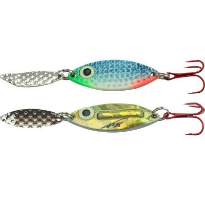 PK Lures Rattling Spoon Blue White Glow