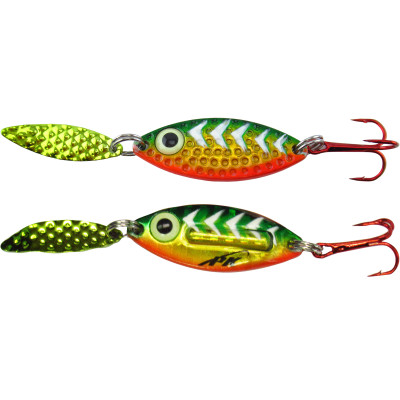 PK Lures Rattling Spoon Perch Glow Hologram