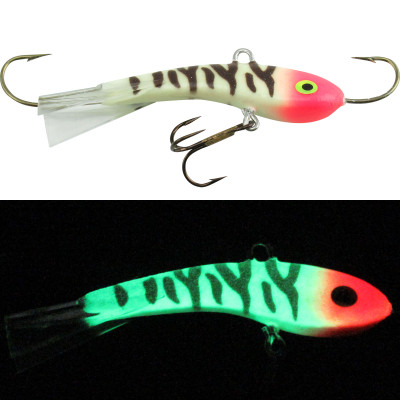 Moonshine Lures Fat Bottom Shiver Minnow Glow Bloody Nose