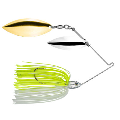 Strike King Tour Grade Double Willow Spinnerbait Chartreuse-White