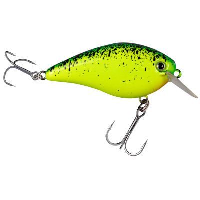 Strike King Hard Knock KVD Square Bill Crankbait Chartreuse-Blue Splatterback