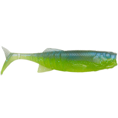 Savage Gear Ned Minnow Soft Bait Electric Blue and Chartreuse