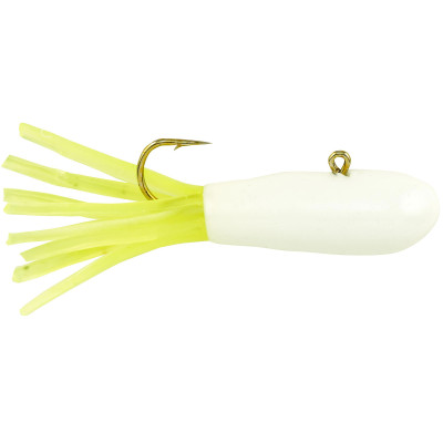 Berkley PowerBait Pre-Rigged Atomic Tubes, 1/32oz, White Chartreuse