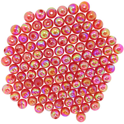 Dutch Fork Premium Beads Transparent Pearl Red