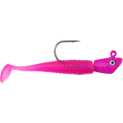 Arkie Lures Pro Model Sickle Hook Jig Head, Color Pink, Size 1/16 oz