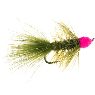 Egg Sucking Leech Streamer - 2 Pack Olive-Pink