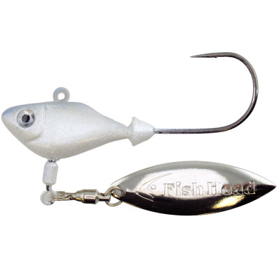 Fish Head Spin 1/4 oz / Pearl White