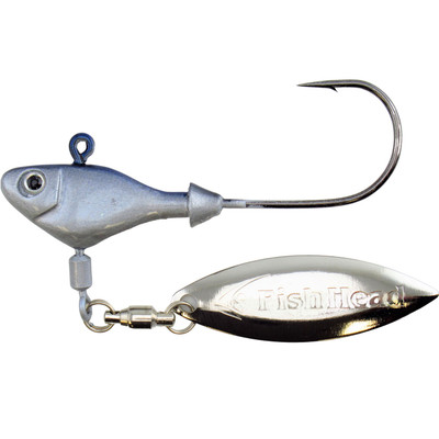 Fish Head Spin Underspin Jig Head Aurora Blue