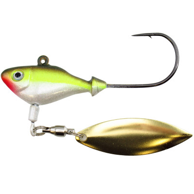 Fish Head Spin Underspin Jig Head Chartreuse Shad