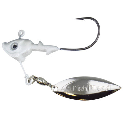 Fish Head Stand-Up Spin Underspin Jig Head Albino