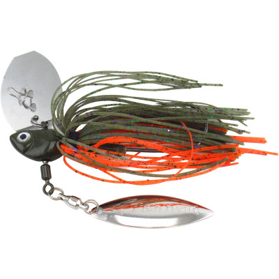 Fish Head Primal Vibe Bladed Spin Jig Green Pumpkin