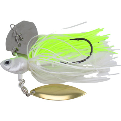 Fish Head Primal Vibe Bladed Spin Jig Chartreuse White
