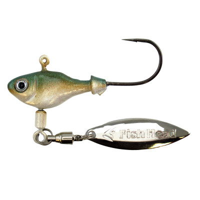 Fish Head Finesse Spin Underspin Jig Head Arkansas Shiner