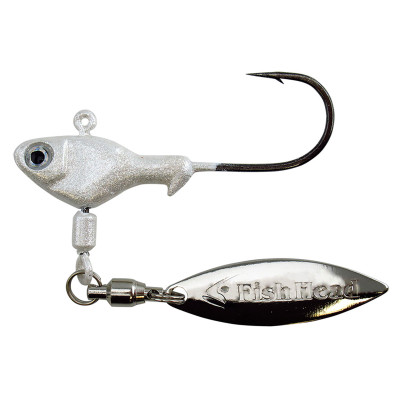 Fish Head Finesse Spin Underspin Jig Head Pearl White