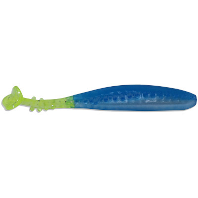 Kalin's Triple Tickle Tail Swim Bait Blue Silver Chartreuse