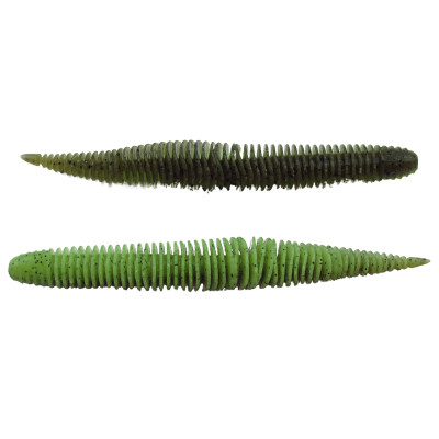 Geecrack Bellows Stick Worm Soft Bait, Green Pumpkin; 5.8 in.