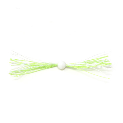 Clam Silkie Jig Trailer Chartreuse-White