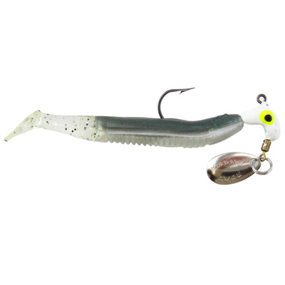 Team Crappie Slab Dragger Road Runner Jigs White-Gray-Glimmer