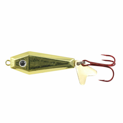 Northland Buck-Shot Coffin Spoon UV Glo Perch 1/4 oz.