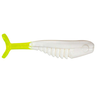 Bobby Garland Itty Bit Slab Hunt'R Soft Bait Bone White/Chartreuse