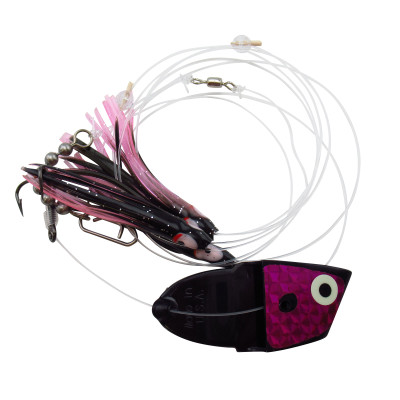 GRC Trolling Flies Tournament Series Squid Meat Rigs Black Purple Glow