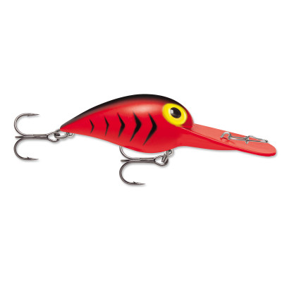 Storm Original Deep Wiggle Wart Crankbait Fluorescent Red/Black HB