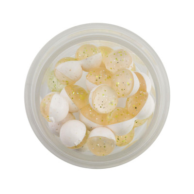 Berkley PowerBait Magnum Garlic Power Eggs Clear Silver Chartreuse-Fluorescent White