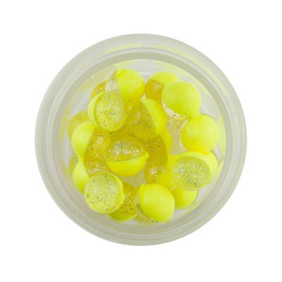Berkley PowerBait Magnum Garlic Power Eggs Clear Silver-Fluorescent Yellow