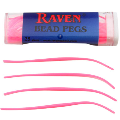 Raven Bead Pegs | Clear-White | FishUSA