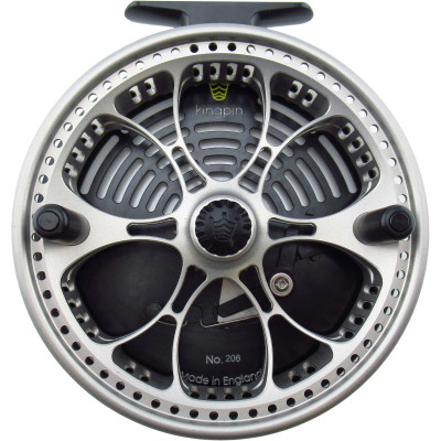 Kingpin Zeppelin-Aero 5.0 Series Centerpin Reel Black w/Red Fill w/ Custom  Handles