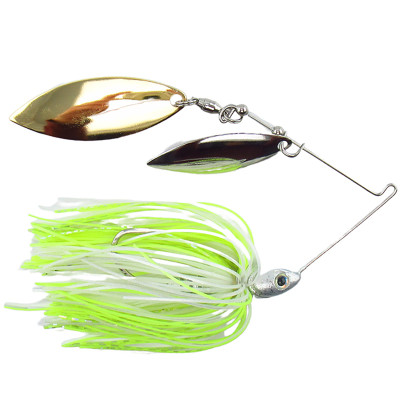 Strike King Tour Grade Compact Double Willow Spinnerbait Chartreuse White