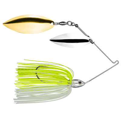 Strike King Tour Grade Compact Double Willow Spinnerbait Chartreuse White