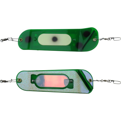 Moonshine Lures Flasher Green Crushed Glow