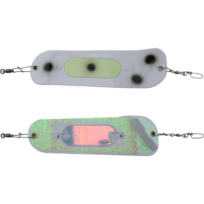 Moonshine Lures Flasher White Crushed Glow