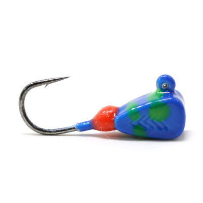 Clam Dave Genz Swirl Drop-Kick Jig Blue/Lime Swirl