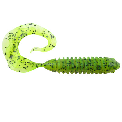 SPRO Wave Tail Grubs Chartreuse Black Flake