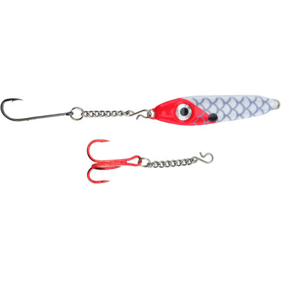Bink's Ice Spoon with Chain Dropper Hooks Red Head