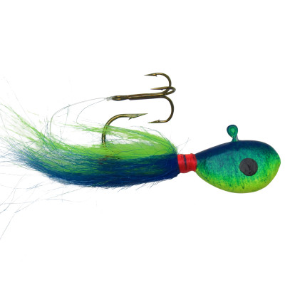 Captain Hook's Killer Jigs 12 pack Blue Chartreuse-Chartreuse Blue