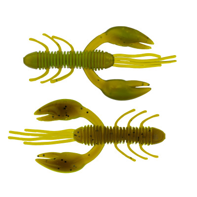 NetBait Zaga Craw BaitFuel Infused Soft Bait Green Pumpkin Chartreuse