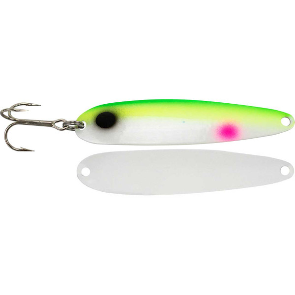 Michigan Stinger Standard Spoon color Kiwi Glow with Silver back 