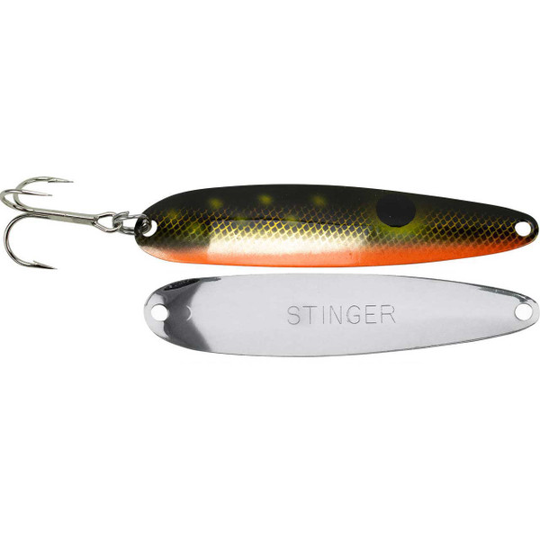 Michigan Stinger Standard Spoon color Kiwi Glow with Silver back 