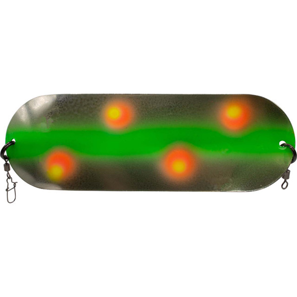 Character Lures Dodger color Wonderbread front and chrome color back includes two swivels and one clip