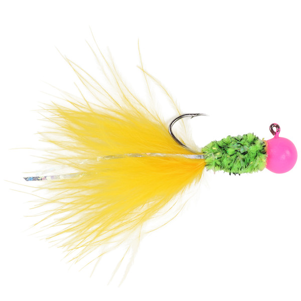 Crappie Killer Marabou Jigs color Electric Chicken