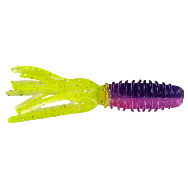 Big Bite Baits Slab Tube Black Blue Chartreuse